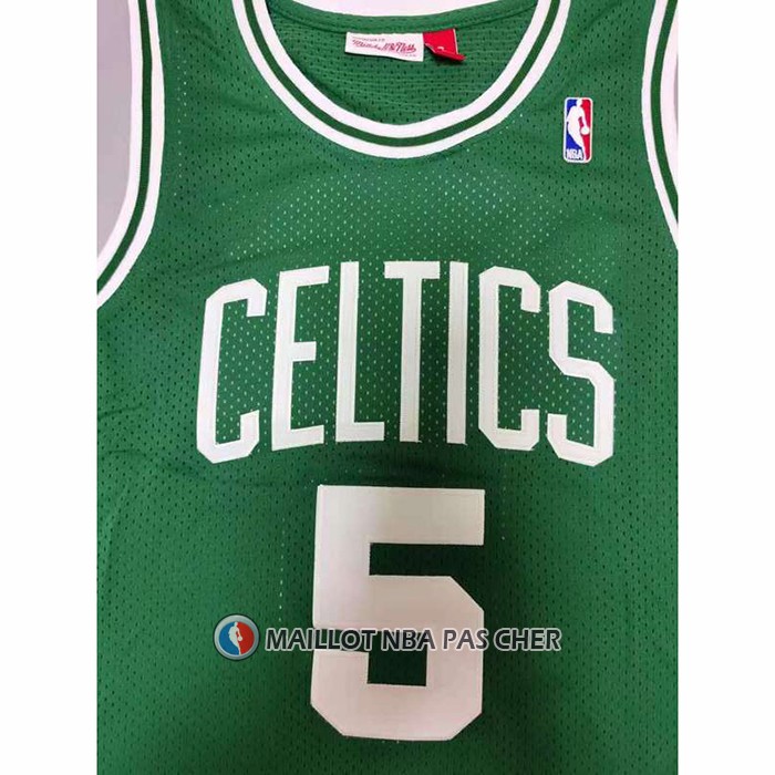 Maillot Boston Celtics Kevin Garnett NO 5 Hardwood Classics Throwback Vert
